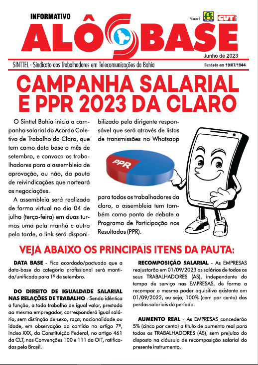 INFORMATIVO: Campanha salarial e PPR 2023 da Claro 